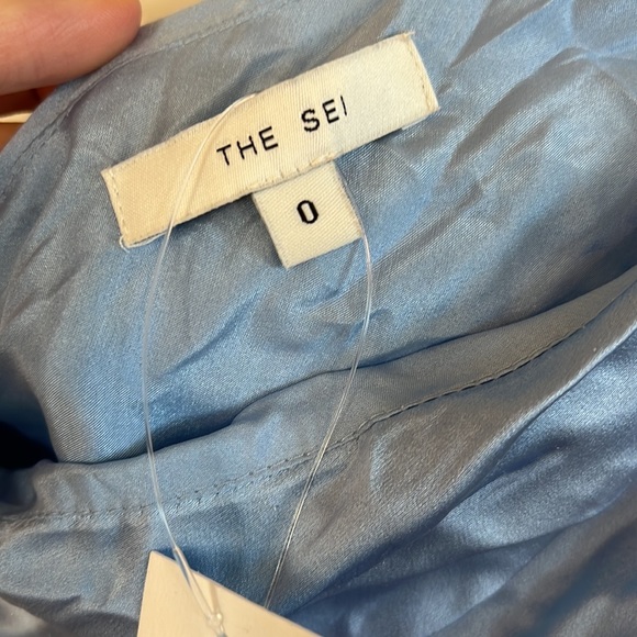 The sei X REVOVLE One Shoulder Midi Dress in Sky - Picture 6 of 16